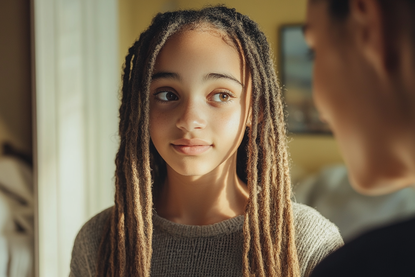 Une fille qui parle à sa mère | Source : Midjourney