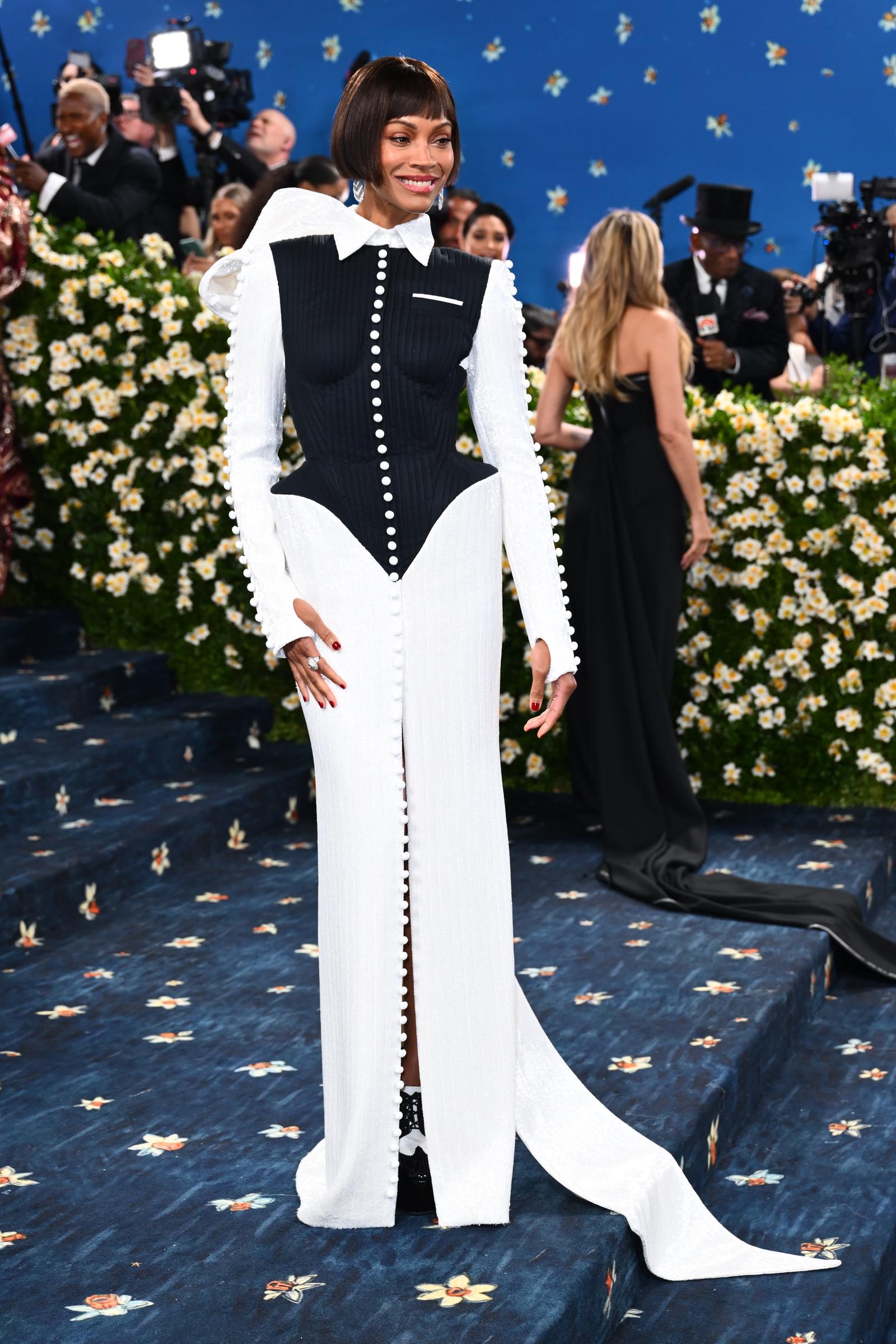 Zoe Saldaña assiste au Met Gala célébrant "Superfine : Tailoring Black Style", le 5 mai 2025 | Source : Getty Images