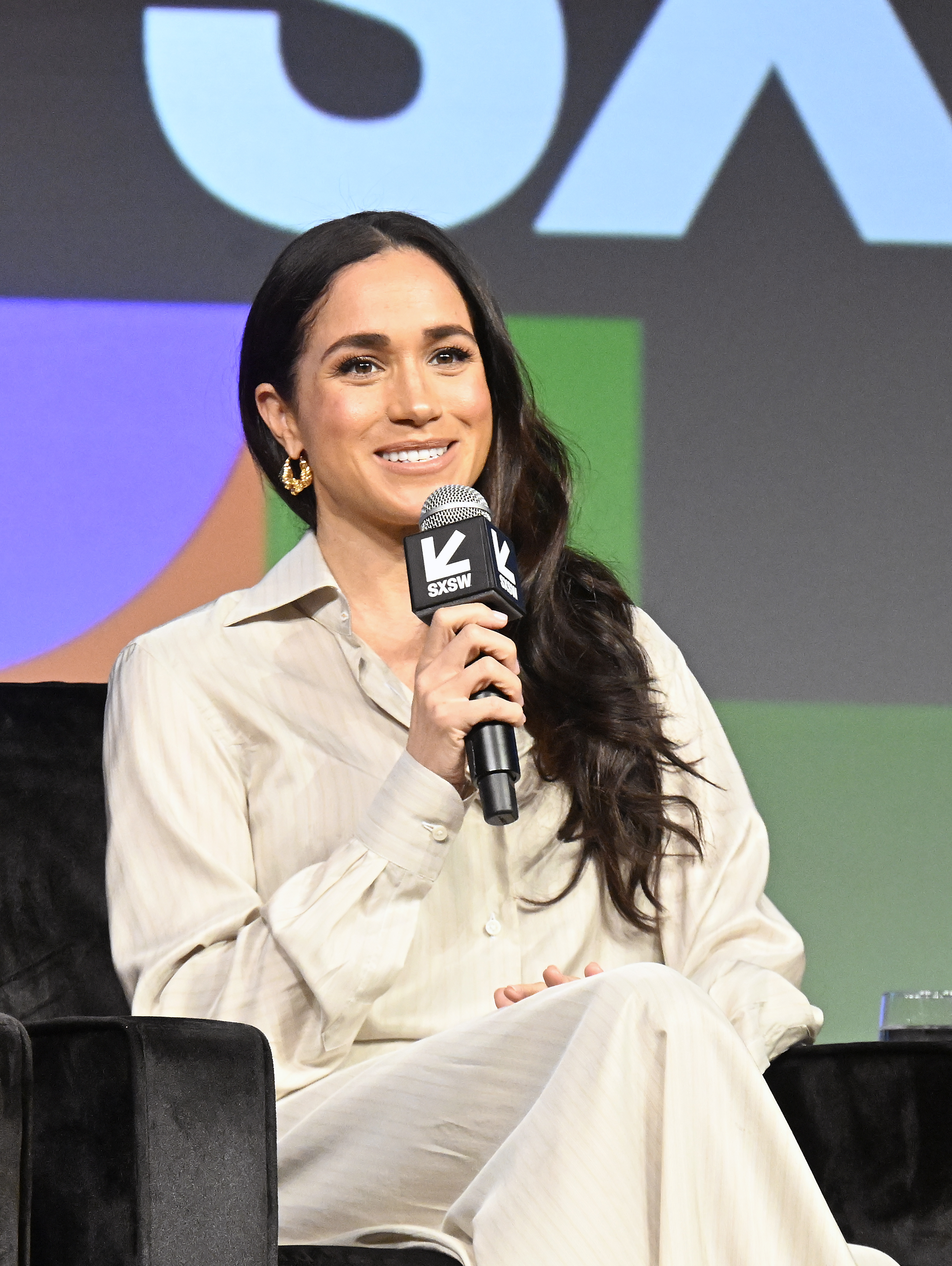 Meghan, duchesse de Sussex, s'exprime sur scène lors de la conférence et du festival SXSW 2024, le 8 mars 2024 à Austin, au Texas | Source : Getty Images