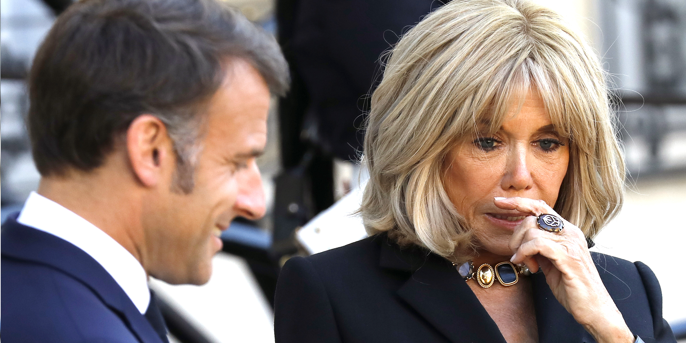 Le président français Emmanuel Macron et son épouse Brigitte Macron I Source : Getty Images