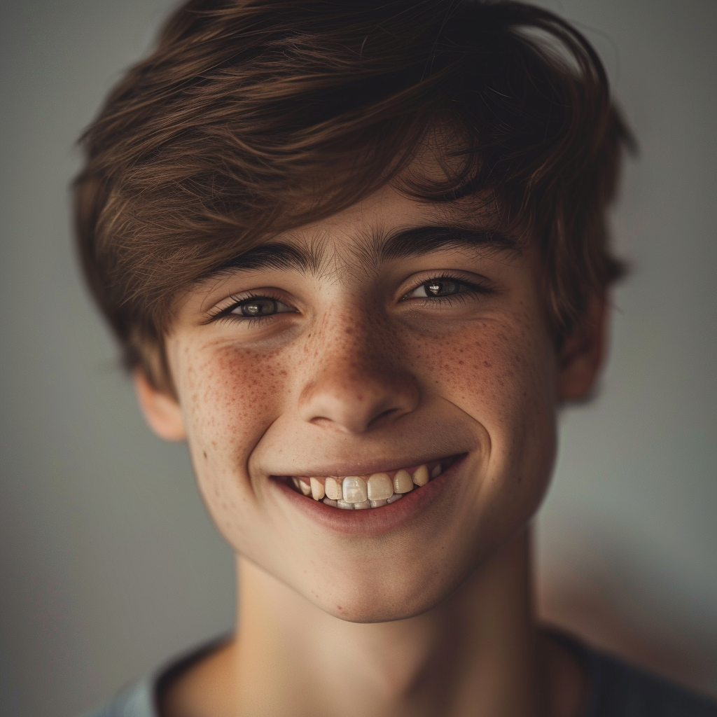 Un adolescent souriant | Source : Midjourney