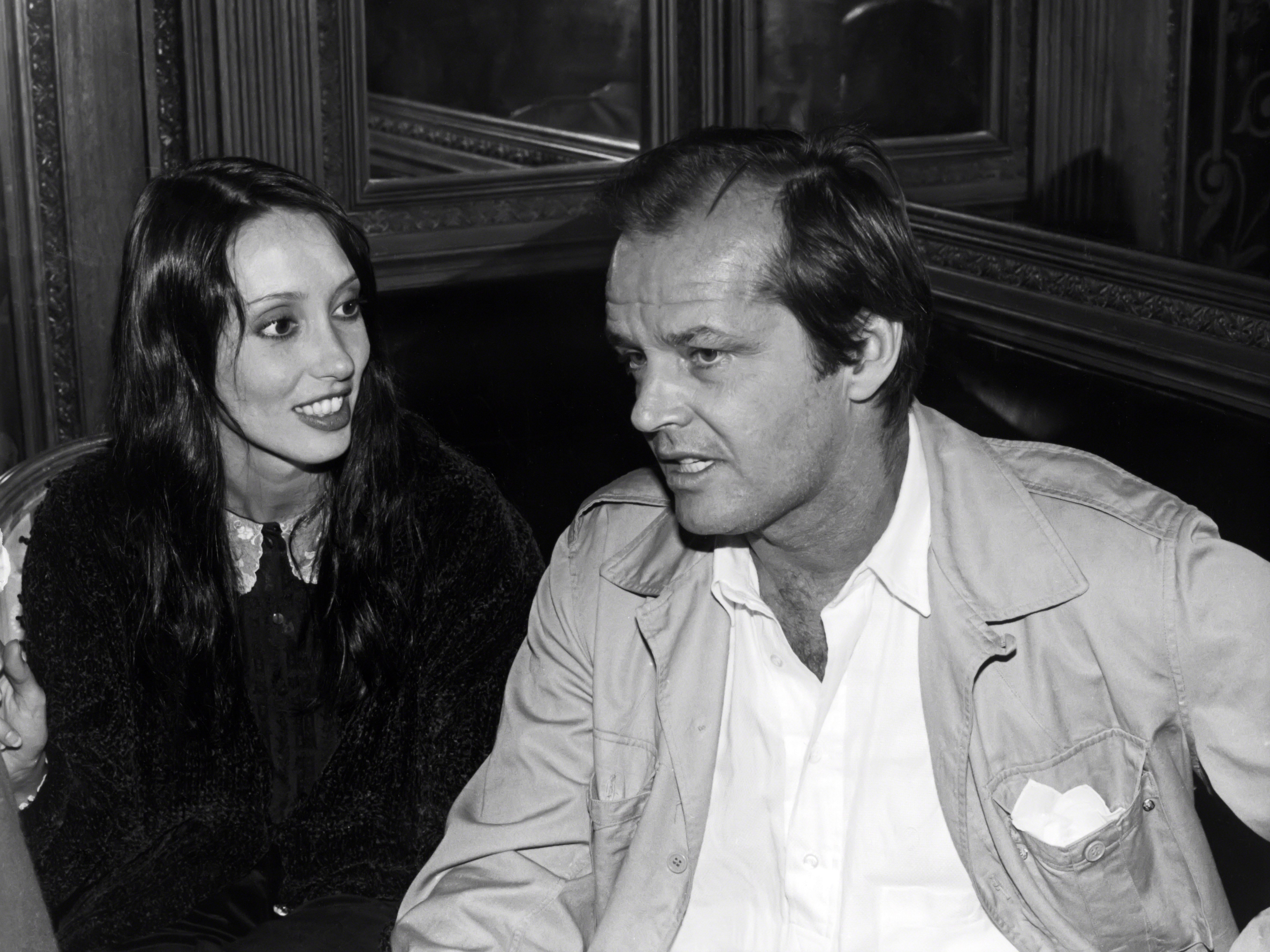 Shelley Duvall et Jack Nicholson photographiés le 1er janvier 1980, à New York. | Source : Getty Images