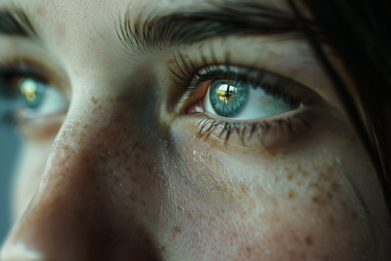 Close-up of a woman's face | Source: Midjourney