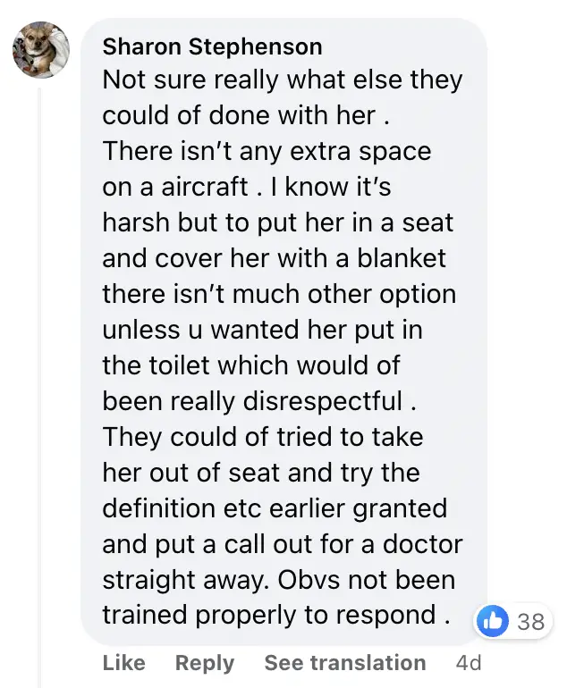 Un commentaire laissé sur un post Facebook à propos de la situation de Qatar Airways | Source : facebook.com/DailyMail