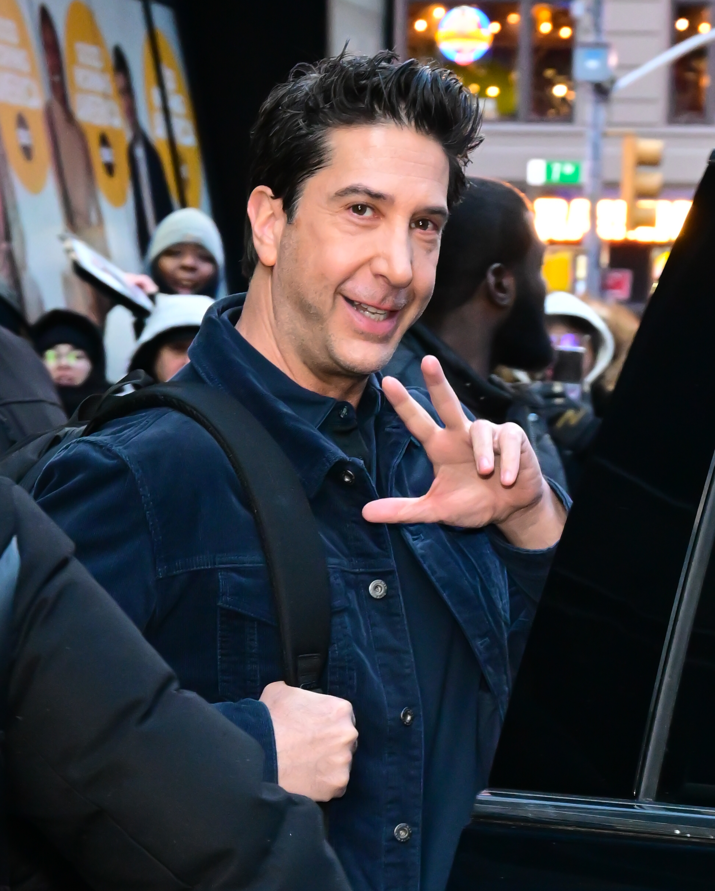 David Schwimmer à l'extérieur du studio ABC le 7 janvier 2025 à New York : Getty Images