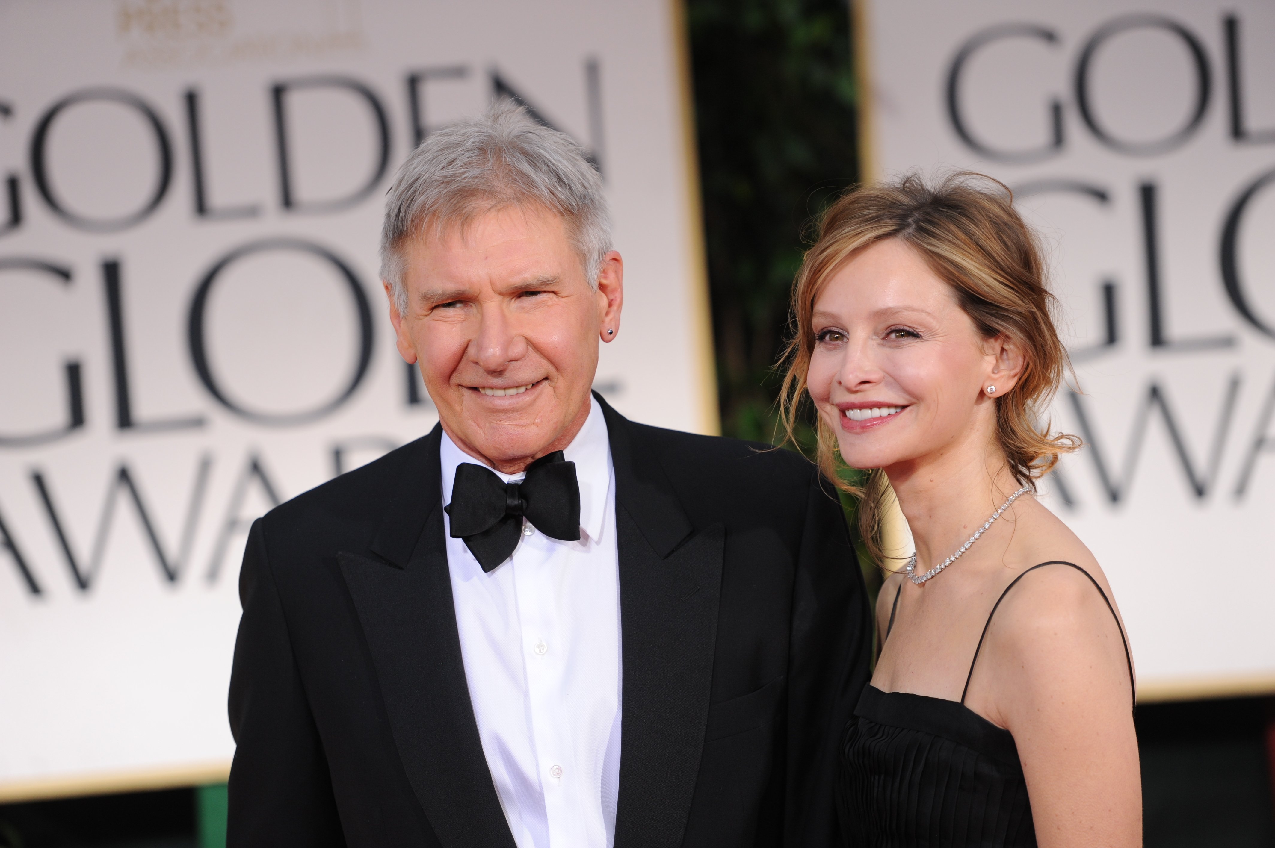 Harrison Ford et Calista Flockhart lors de la 69e édition des Golden Globe Awards le 15 janvier 2012 | Source : Getty Images