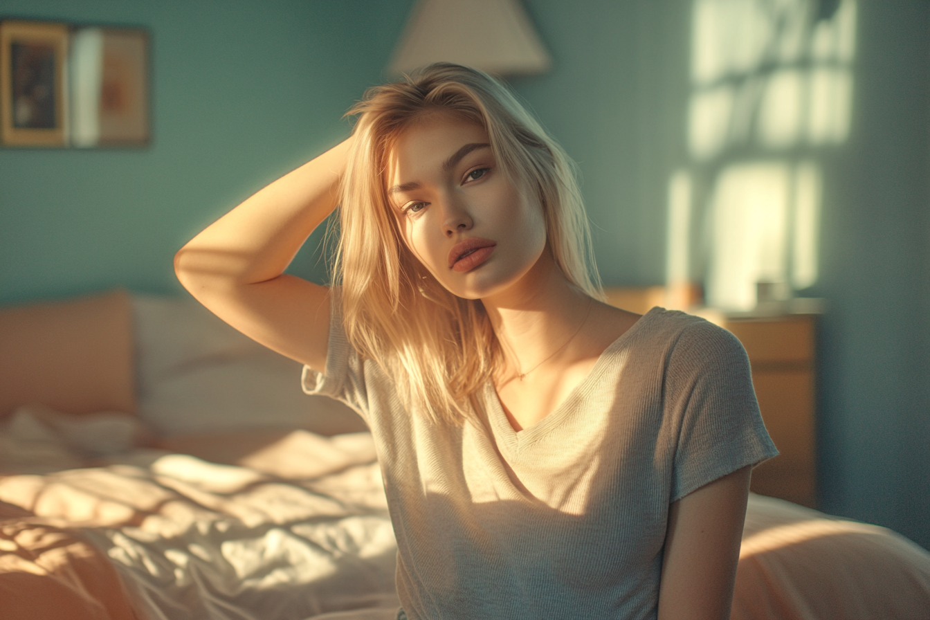 Une femme tendue | Source : Midjourney