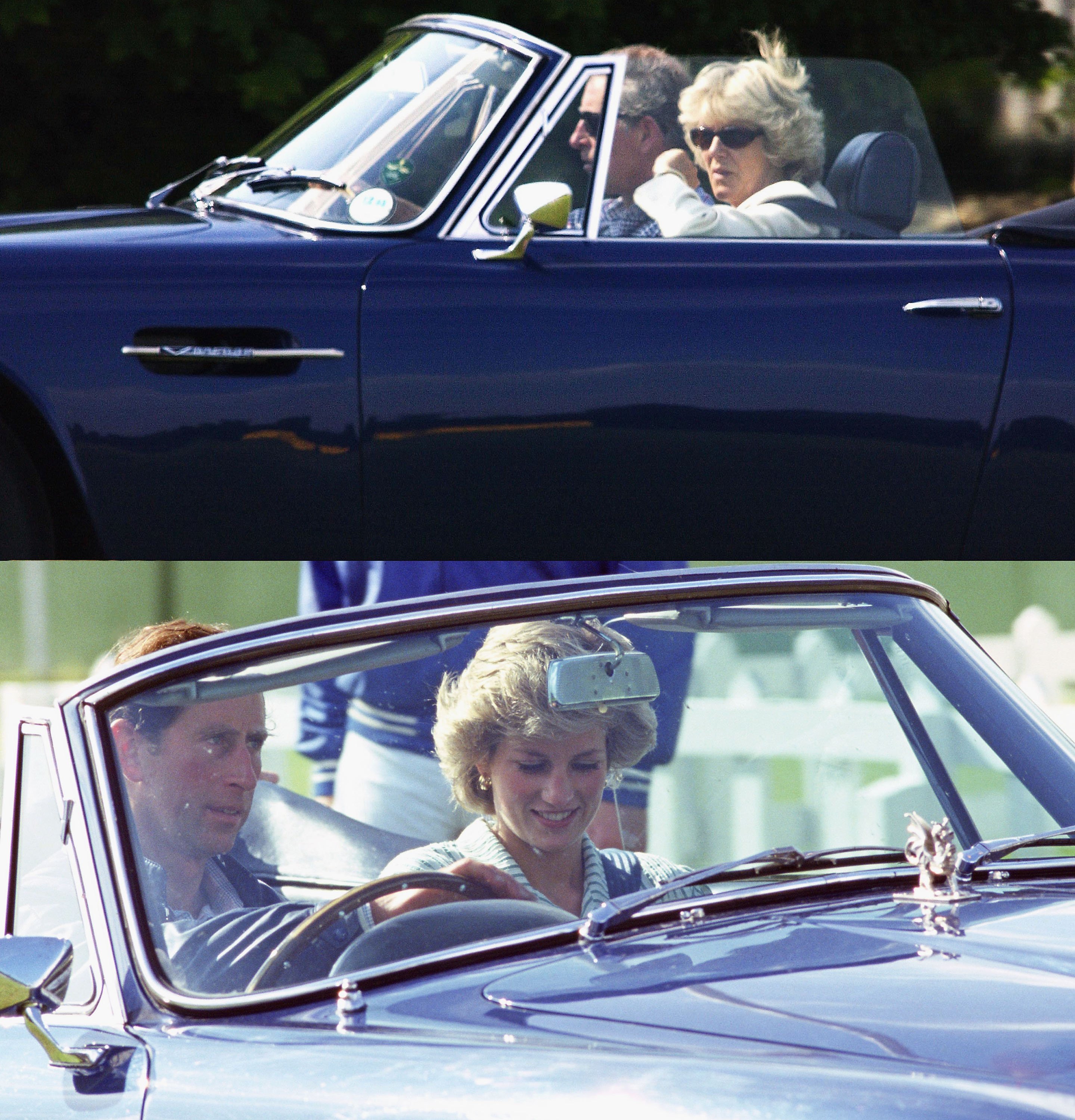 Le Prince Charles a été photographié en train de conduire Camilla Parker Bowles et la Princesse Diana dans la voiture Aston Martin | Source : Getty Images