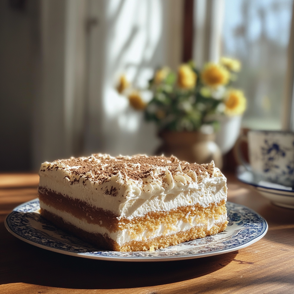 Une tranche de gâteau sur une table | Source : Midjourney