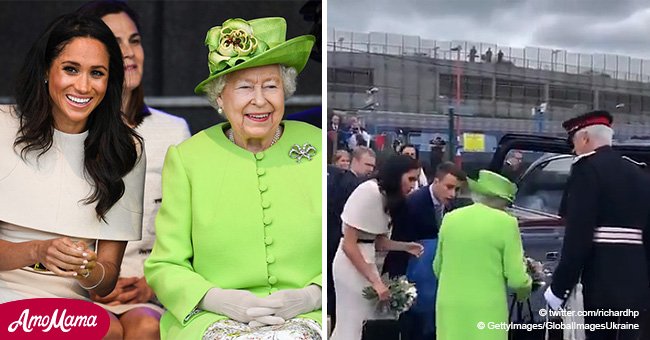 Voici le moment gênant de Meghan Markle avec la voiture au cours de sa première sortie officielle avec la reine