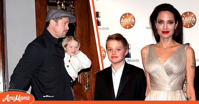 Angelina Jolie et Brad Pitt avec leur fille, Shiloh Jolie-Pitt | Photo : Getty Images