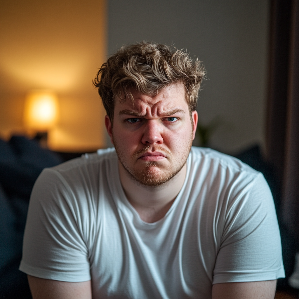 Un homme fatigué et en colère | Source : Midjourney