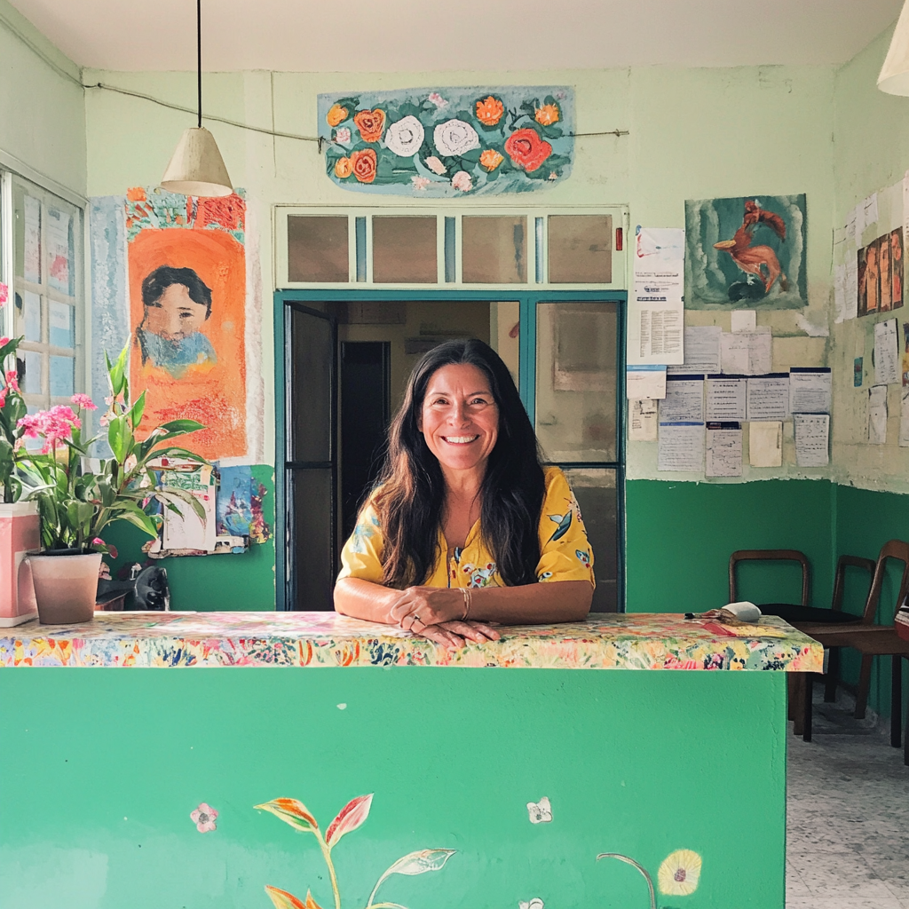 Une femme souriante | Source : Midjourney