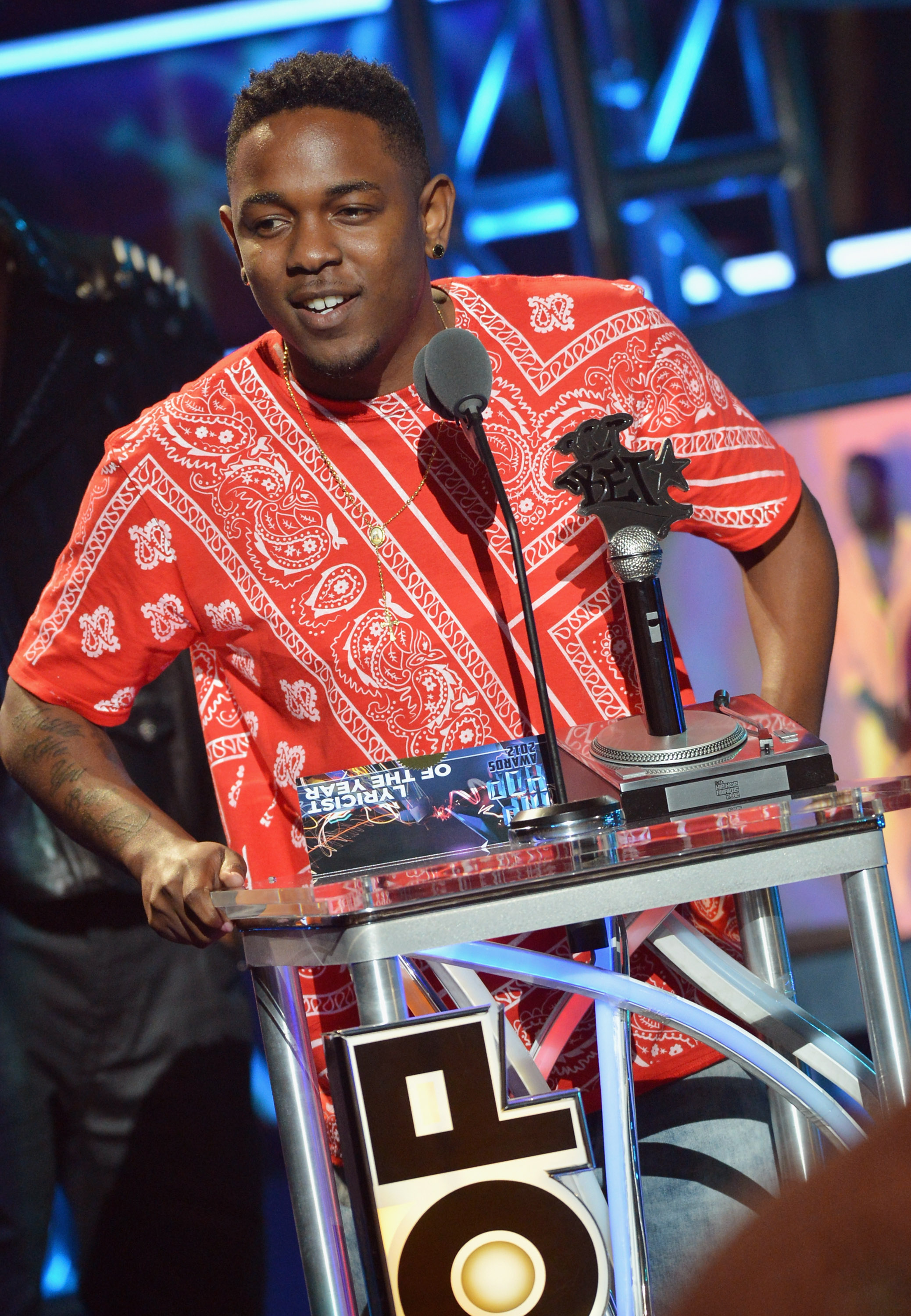 Kendrick Lamar sur scène lors des BET Hip Hop Awards 2012, le 29 septembre à Atlanta, en Géorgie. | Source : Getty Images