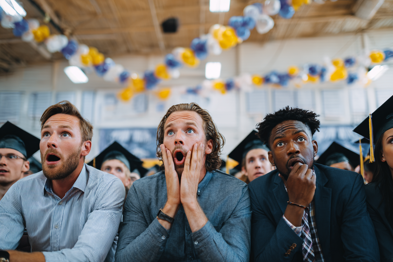 Des personnes lors d'une cérémonie de remise de diplômes | Source : Midjourney